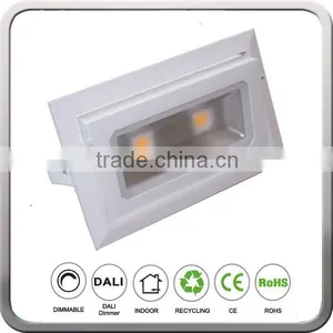 Ceiling Recessed Pandent Mounted 45w 4000LM Rectangular Rotating LED Downlight for Shops With CREE COB Meanwell Driver thumbnail-2