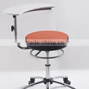 New Black&Red Fabric Swiveling Drawing Chair With Mini Writing Table thumbnail-2