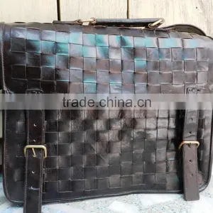 Pure Leather Office Bags/real Leather Briefcase/handmade Leather Briefcase thumbnail-1