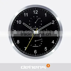 DEHENG High Quality Metal Wall Clock With Temperature Display thumbnail-1