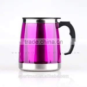 16oz Eco-friendly Feature and Metal Material Stainless Steel Travel Mug With Slider Lid Best Double Wall With Custom Logo Mug thumbnail-1