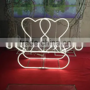 Elegant New Design Bride and Groom Chairs,Wedding Stage Sofa Set & Chairs for Bride & Groom From Wedding Decoration Supplier thumbnail-1