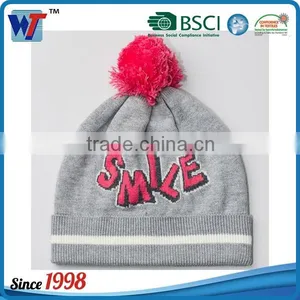 100 Acrylic Thick Knit Beanie Cap and Golves Set Smile Beanie Hat thumbnail-2