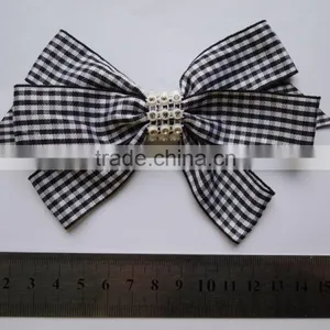 5 Inch Women Double Ribbon Bow Gilrs Hair Clip Satin Ribbon Bow Girl's Hairpins Headwear Accessories thumbnail-2