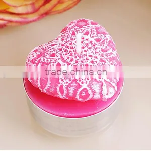 Wholesale Multi-color Gift Flameless Scented Heart Shape Wedding Tealight Candle thumbnail-1