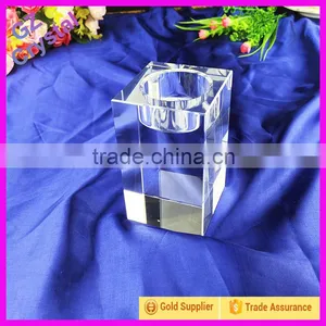 K9 Material Cubic Crystal Glass Candelabra For Table Center thumbnail-4