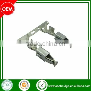 927766-3 Nickel Plated Matel Brass Press Socket Crimp Terminal thumbnail-1
