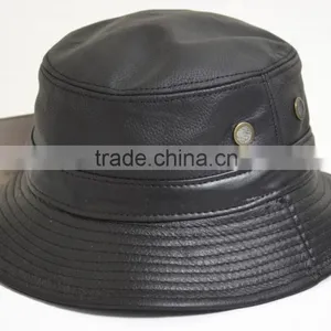 Fashion Leather Bucket Hat Wholesale thumbnail-1