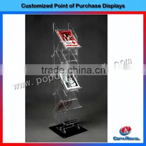 Fashion Design Floor Standing Magazine Plexiglass Display Stand thumbnail-1