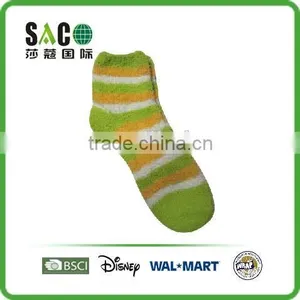 Colorful Double Stripe Fluffy Socks thumbnail-1