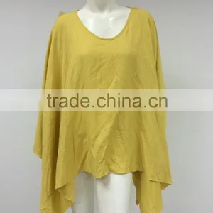 Hot Sale 2015 100% Linen Light Weight Woven Top Quality Lady Fashion Top Wear Nurisng Poncho thumbnail-1