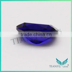 Artificial Gem Wholesale Loose Gemstones 35# Cushion Shape Deep Aquamarine Gemstone thumbnail-4