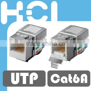 Network Solution Coated Cat 6A RJ45 UTP Keystone Jack thumbnail-1