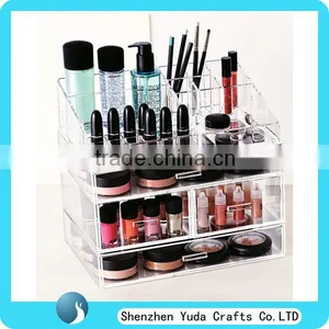 Acrylic Cosmetic Organizer With Dividers, Makeup Display, Acrylic Cosmetic Product Display Custom thumbnail-1