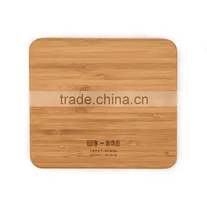 Eco-friendly Bamboo Qi Wireless Charger Dual Charging Pad For Samsung Galaxy S7, S7 Edge, S6, S6 Edge, Note5 / Moto Droid Maxx thumbnail-4