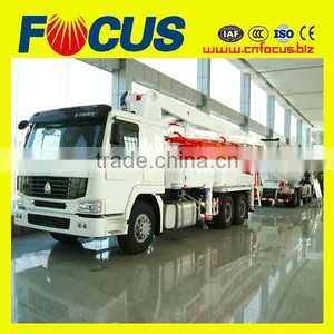 Stable Perpormance 37m 39m Work Range Truck-Mounted Concrete Pump Concrete Boom Pump thumbnail-2