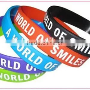 Wholesales Custom Embossed/imprinted Logo Silicon Wristband / Silicone Bracelet / Rubber Bracelet thumbnail-3