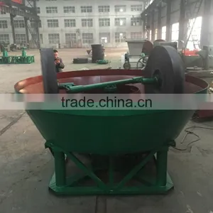 New Design Wet Pan Grinder, Gold Mining Pan, Double Roller Pan Mill thumbnail-5