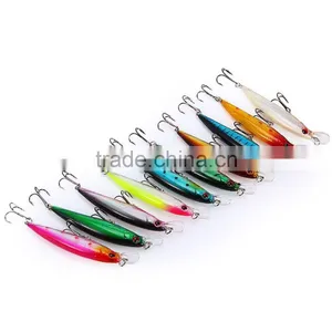 10Pcs 11cm Plastic Hard Fishing Lures Minnow Crank Artificial Hard Bait With 2 Hooks Ultra-realistic thumbnail-1