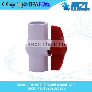 1/2"-4" PVC Ball Valve Good Quality Plastic Valve PVC Valve for Water Supply thumbnail-1