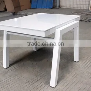 Outdoor Funiture White Aluminum Coffee Table thumbnail-2