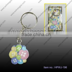 Wedding Gift A Riot of Colours Buttons Creative Key Ring thumbnail-1