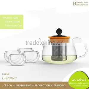 Heat Resistant Transparent Teapot for Sale thumbnail-1