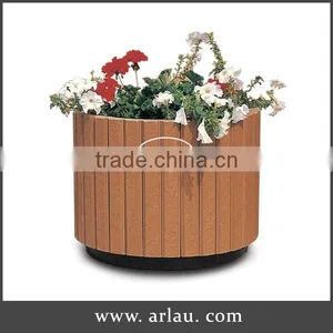 Round Wood Plant Pot / Planter thumbnail-1