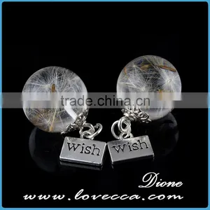 Exquisite Real Dandelion Seeds Flower Pendant Necklace Jewelry thumbnail-2