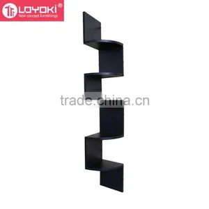 2016 Hot Sale MDF Wood Shelving Solution 5 Tier Large Corner Wall Mount Shelf thumbnail-2