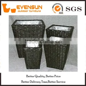 Outdoor Large Size Plastic Rattan Flower Pot Wicker Furniture thumbnail-1