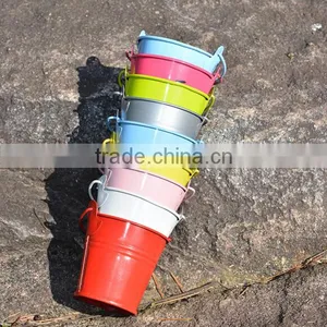 1L 2L 3L Small Galvanized Metal Bucket / Galvanised Metal Zinc Bucket Pail thumbnail-2