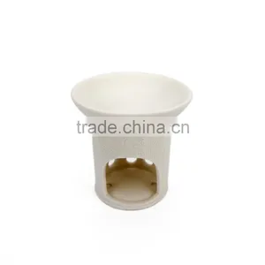 2016 Eco-Friendly Elegant White Hollow Design Decorative Ceramic Essential Oil Burners With Weaving Flowers thumbnail-2