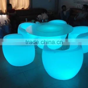 2 Years Warranty Fashion Beautiful Design Plastic LED Sofa & Table With 16 Colors Change by Remote Control thumbnail-6