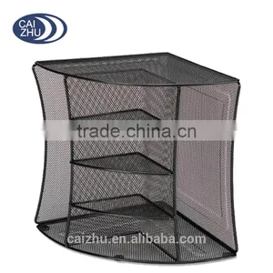 Office Steel Mesh Desktop Corner Rack Organizer thumbnail-1