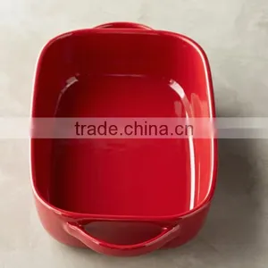 Customized Ceramic Oval Bakeware Cake Plate thumbnail-6