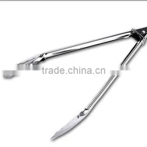 Kitchen Utensil 9'' 12'' Salad Vegetable Bread Food Tong Stainless Steel Food BBQ Tongs thumbnail-4