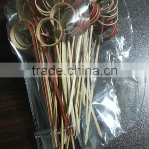 Knotted Safe Bamboo and Wooden Bbq Fancy Party Mini Skewers thumbnail-1