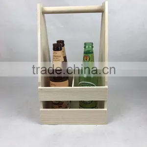 Portable Removable Beer Wine Bottle Wooden Crate thumbnail-1