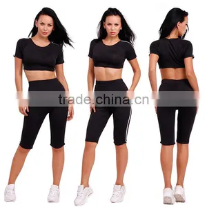 Latest Design Tracksuit Women Track Suit Sweat Suits 2 Two Piece Crop Top and Pants Set Sportswear Custom Tracksuit thumbnail-1