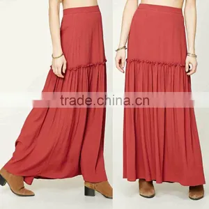 Long Fitted Maxi Skirt Women Fashion Plain Dyed Elegant Women Fashin Maxi Skirt Wholesale Custom Made in China thumbnail-1
