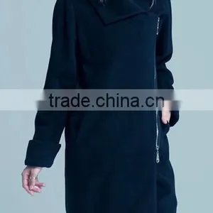 Latest Ladies Quality Overcoat Jasper Wool/polyester Factory Wholesale Woman Coat thumbnail-1