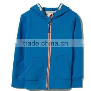 Childrens Clothes Boys Loose Fit Zip Thru Hoodie / Boys Fleece Hoody / Boys Zip up Hoodie With Kangaroo Pocket thumbnail-1