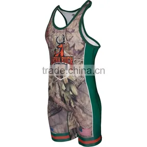 Hot Sale Cheap and Cool Custom Sublimated Wrestling Singlets thumbnail-3
