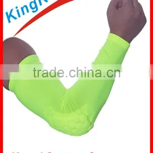 Padded Arm Protector Compression Sleeve Elbow Pads 3-Layer Wicking, Silicon Gipper Top, Padded Sleeves for Basketball, Football thumbnail-1