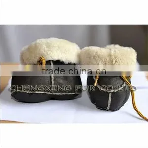 CX-SHOES-02 Top Quality Soft Sole Genuine Leather Baby Shoes Branded thumbnail-1