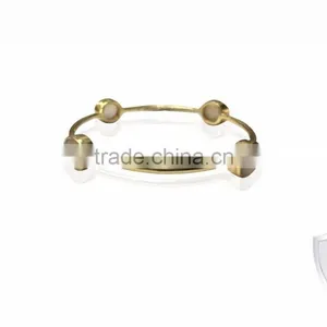 Sterling Silver Bracelets With Rose Quartz Gemstone thumbnail-1
