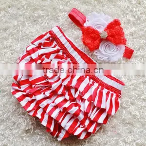 Full Ruffles Baby Underwear Boutique Clothing Solid Color Bloomers Match Headband thumbnail-2