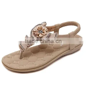 Zm50219b 2017 New Style Lady Shoes Wholesale Flower Crystal Women Sandal thumbnail-4