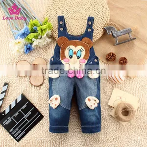 Baby Toddlers Long Pants Jeans Cute Overalls Children Denim Overalls Fashion Strap Jeans thumbnail-1